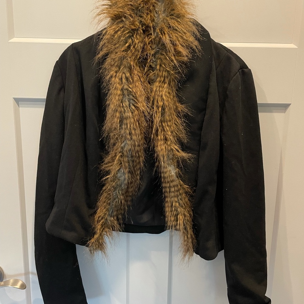 Fur-trimmed Jacket